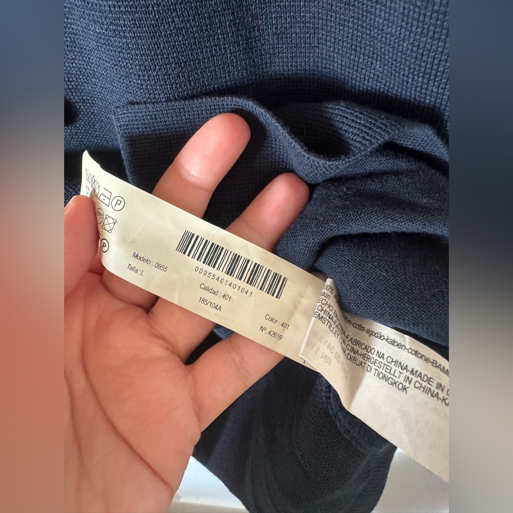 NWT massimo dutti Navy Double-Breasted knit cardigan - Picture 5 of 6